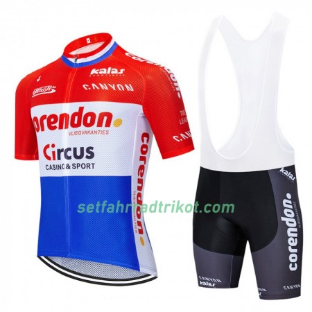 Fahrradbekleidung Radtrikot Kurzarm + Trägershorts 2019 Corendon-Circus N001